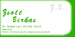 zsolt birkas business card