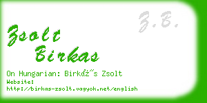 zsolt birkas business card